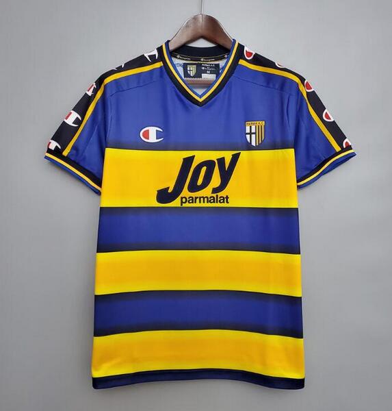 2001-02 Parma Retro Home Kit Soccer Jersey